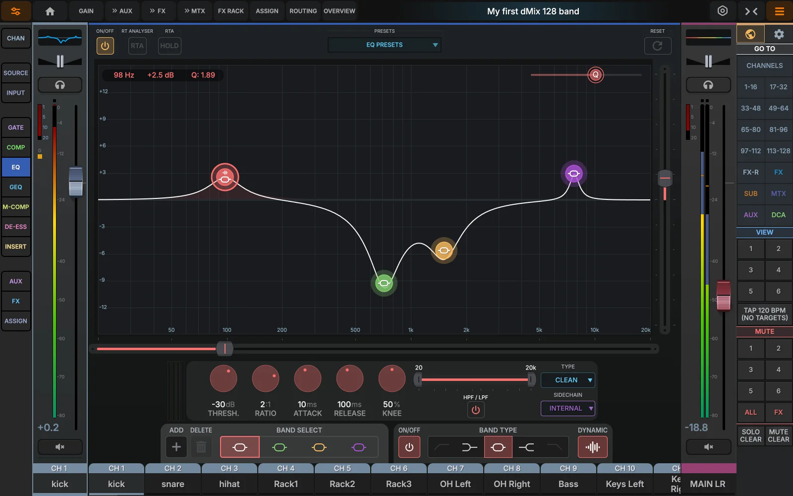 Dynamic EQ — Dynamic band 3 · de-ess on vocal