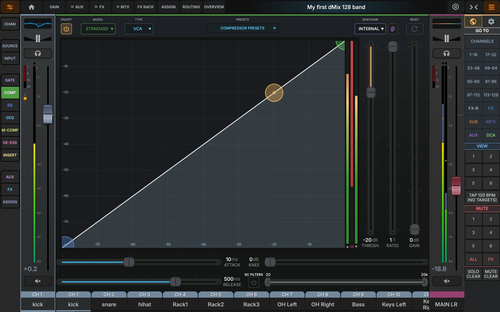 Compressor — Compressor · CH 09 · Vocal · Opto